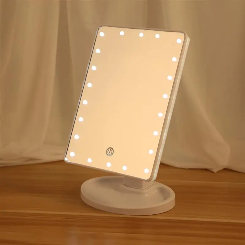 RUIMIO, профессиональный светодиодный сенсорный экран, зеркало для макияжа, освещенное зеркало с 22 светодиодными лампами, сенсорный экран с регулируемой яркостью, USB, электроинструменты