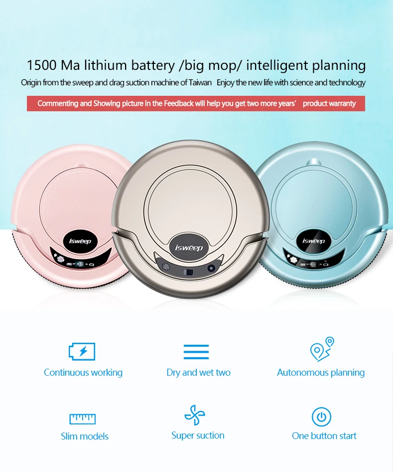 

ISWEEP S320 Smart Robot Vacuum Cleaner Wireless Automatic Vaccum Robot for house 4