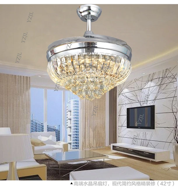 Stealth Ceiling Fan Light 48inch With Remote Control Led30w Three Stealth Ceiling Fan Light 48inch With Remote Control Led30w Three Crystal Color Change