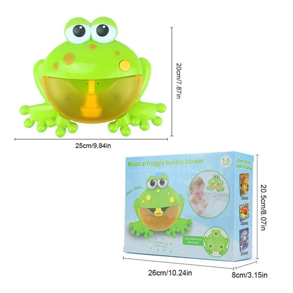 adapt/é aux Enfants de 1-5 Machine de soufflage Grenouille Bulle Automatique NaiCasy Jouets pour Le Bain de b/éb/é Grenouille Bubble 12 Musique Jouets Machine /à Bulles