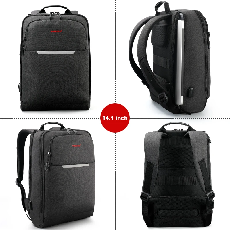 Tigernu Brand USB Charge Men Backpack Anti theft Mochila 1415
