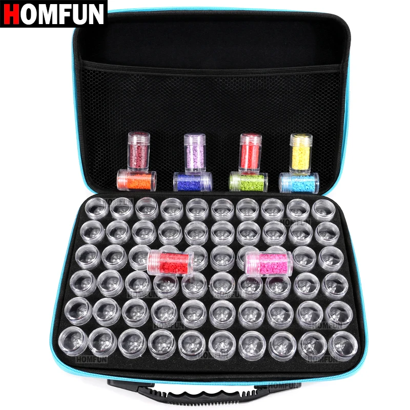 HOMFUN 60 Bottles Diamond Painting Box font b Tool b font Container Storage Box Carry font