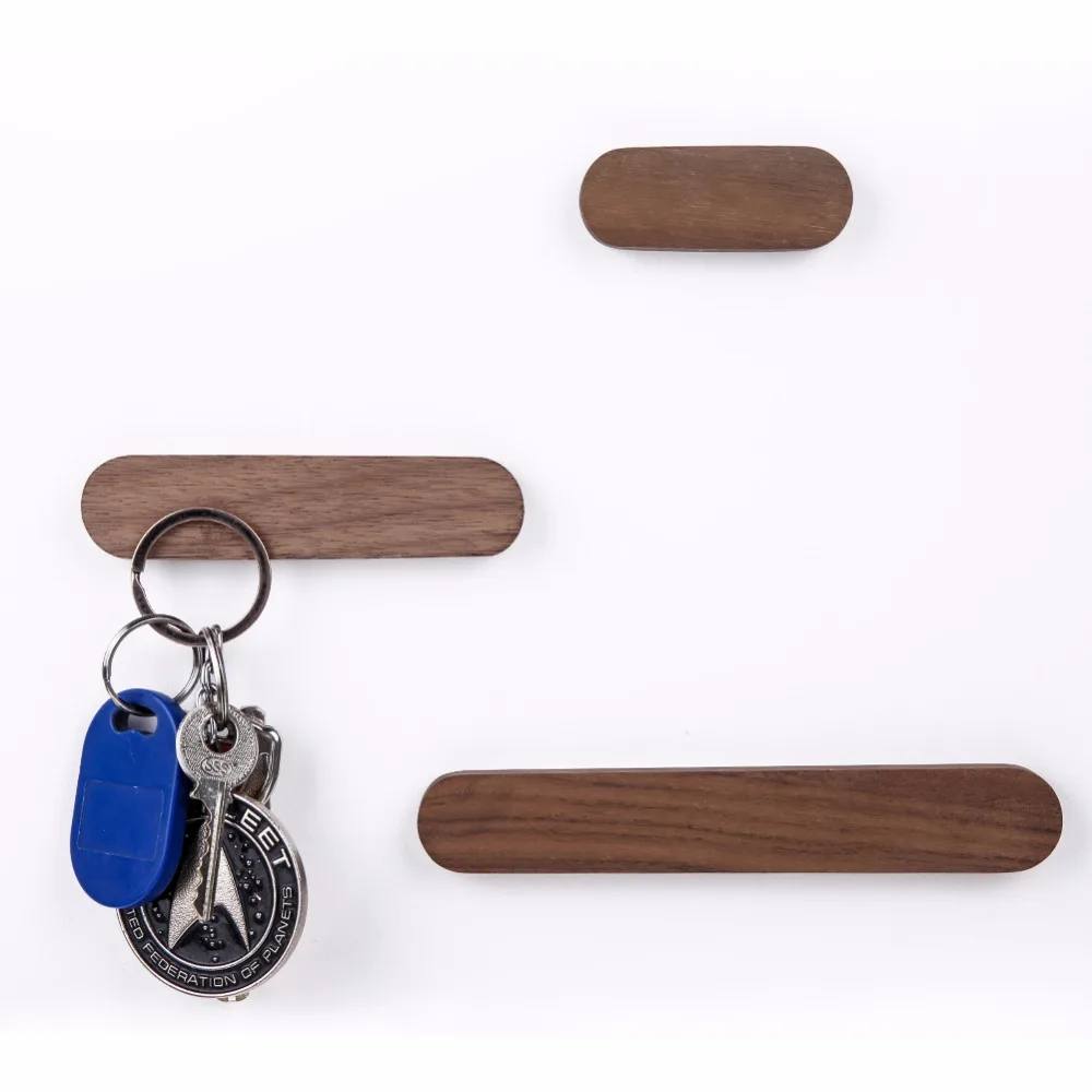 

Wooden Magnet Key Holder for Wall Decoration Creative Sitting Room Bedroom Magnetic Hooks for Hanging Home Organization