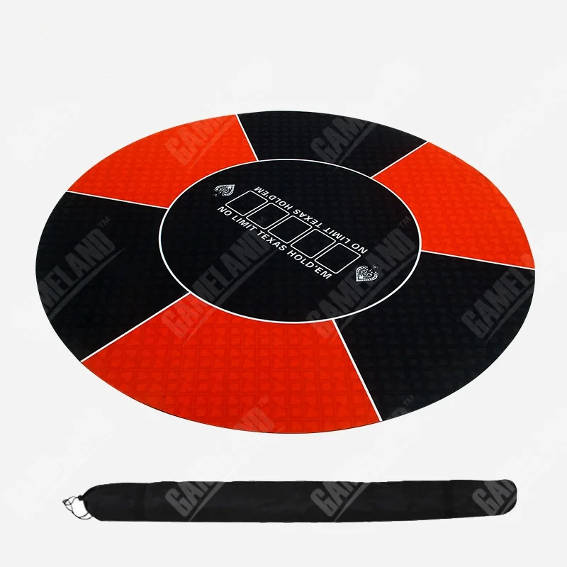 Texas Hold'em Poker Round Mat Various Pattern 1.2m Diameter Rubber Gaming Pad Casino Card Game