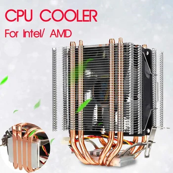 

Dual Tower CPU Cooler for Intel LGA 775/1150/1151/1155/1156/1366 AMD 4Heatpipe Radiator Quiet Cooling Fan Cooler for Computer