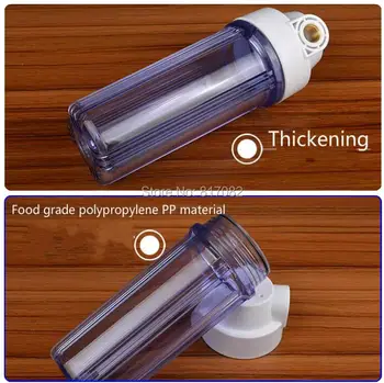 

10" Clear Water Filter Housing 1/2'' port with Double-Ring High Pressure Filter Bottle Water Filter Housing For Water Purifier