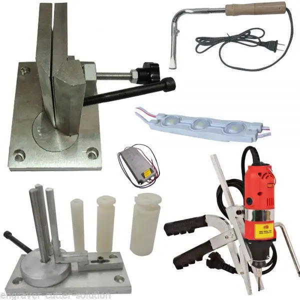 

Metal Channel Letter Making Tool, Bender + Slotter + LED Module + Power supply