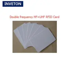 UHF+ HF тег ISO18000-6C IC карточная система Пластиковая Смарт-ПВХ Карта Двойная Частота rfid двойная карта для зарядки/управления транспортным средством