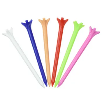

100Pcs/Pack Multicolor Professional Zero Friction 5 Prong 70mm Golf Tee 5 Claw Less Resistance Durable Plastic Golf Tees