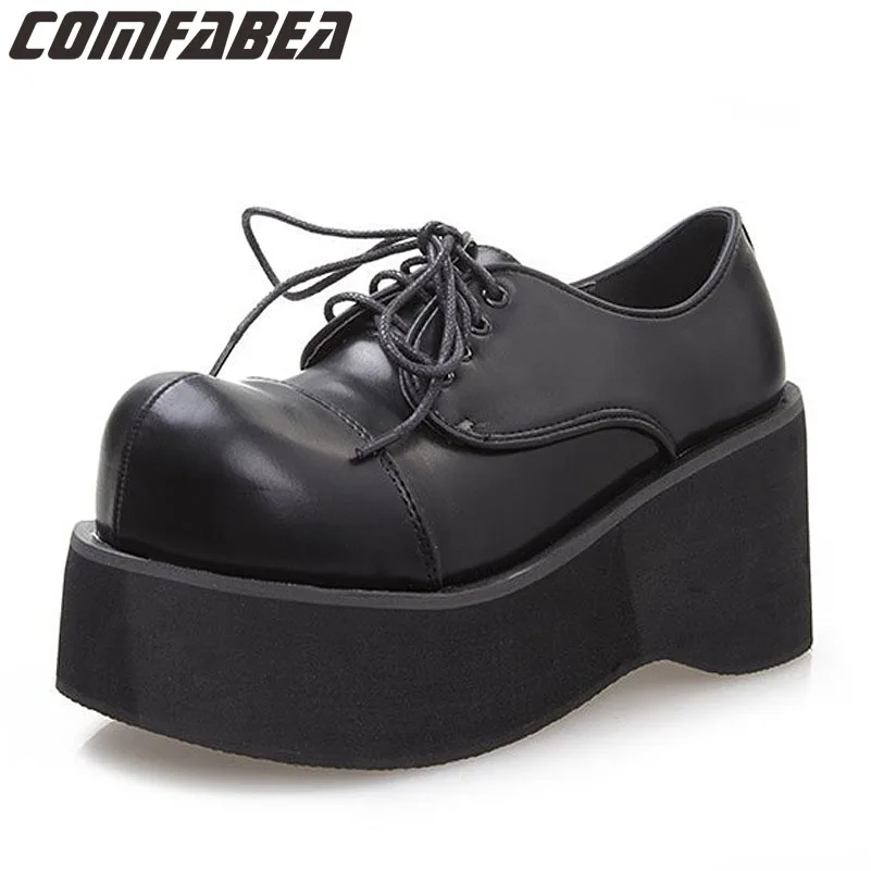 Туфли COMFABEA женские на платформе готические высокие туфли в стиле Харадзюку