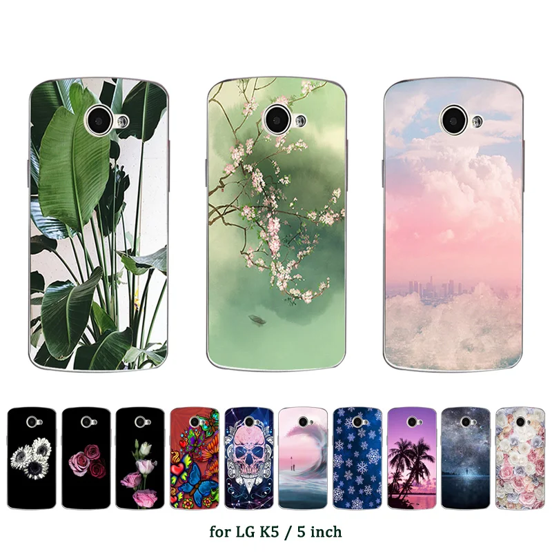 for LG K5 Case Cover Soft TPU Silicone Cover Coque Clear Cases Coconut ...