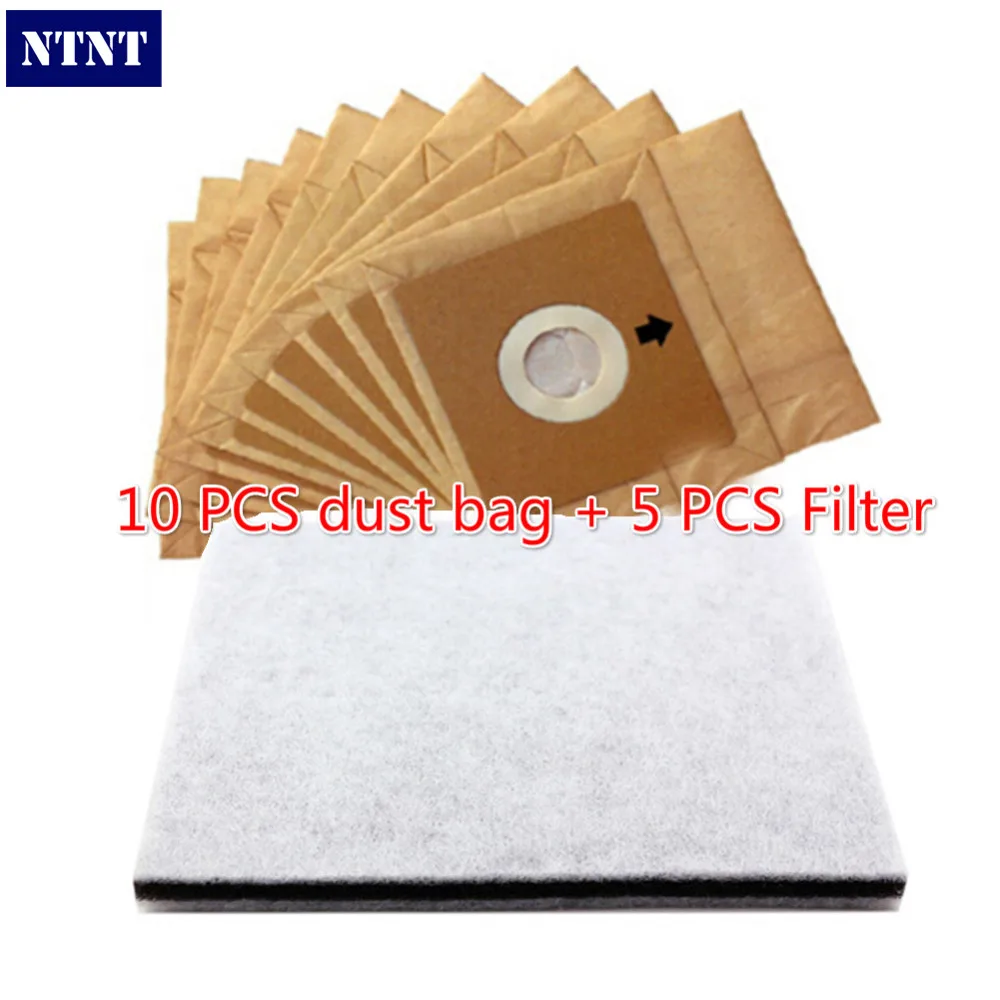 NTNT Free Post New 10 pcs paper dust bag 5pcs filter suitable model for