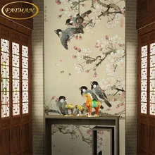 Пользовательские 3D фото обои Китайская Классическая птица обои гостиная спальня вход Настенные обои для стен 3 d