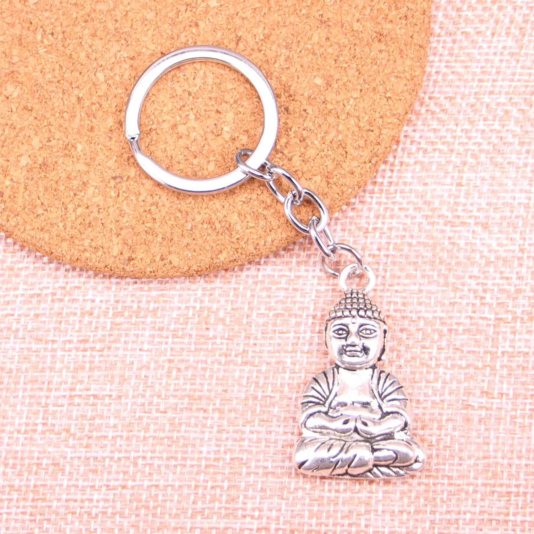 

New Arrival buddha Charm Pendant Keychain Key Ring Chain Accessories Jewelry Making For Gifts