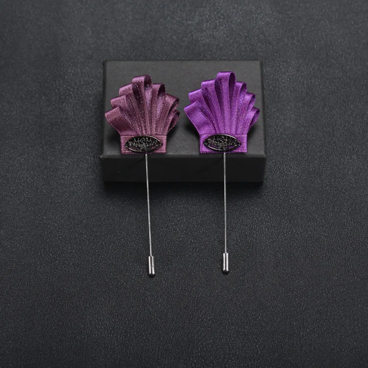 

i-Remiel Korean Tapes Fabric Long Needle Brooch Pin Inserts Men's Crown Shaped Brooches for Men Suit Shirt Collar Accessories