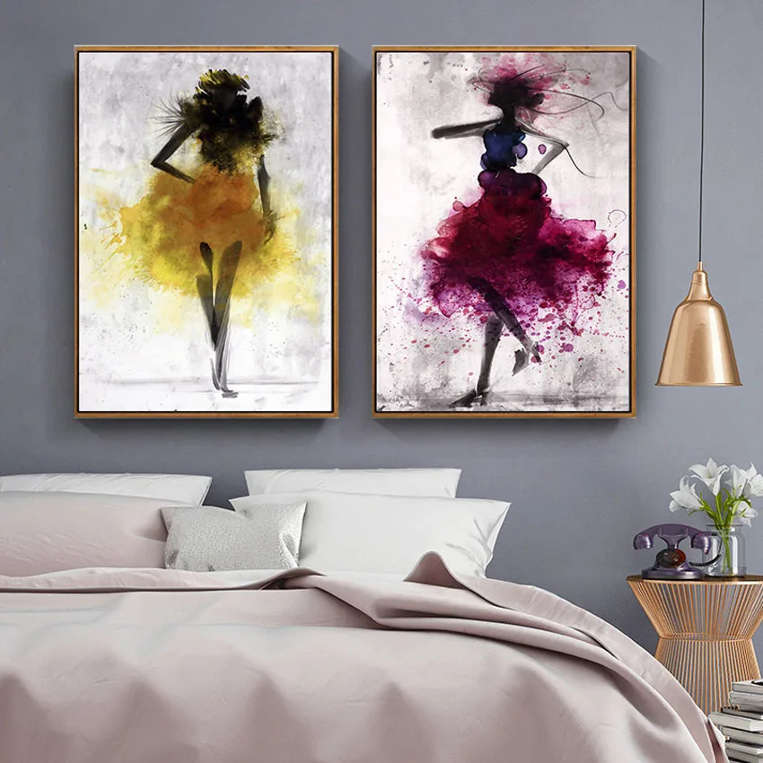

Abstract Woman Canvas Painting Modern Posters Prints Wall Hanging Pictures Home Decorative Painting Art Living Room Unframed