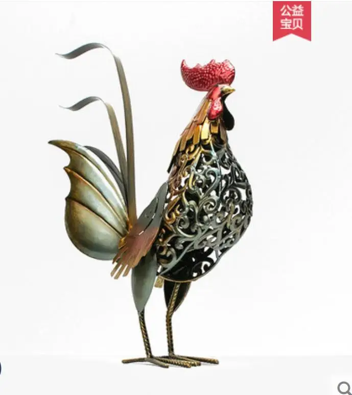 Banderuola Gallo In Ferro Battuto - Segnavento Con Punti Cardinali 125x75 Cm - Foto 6