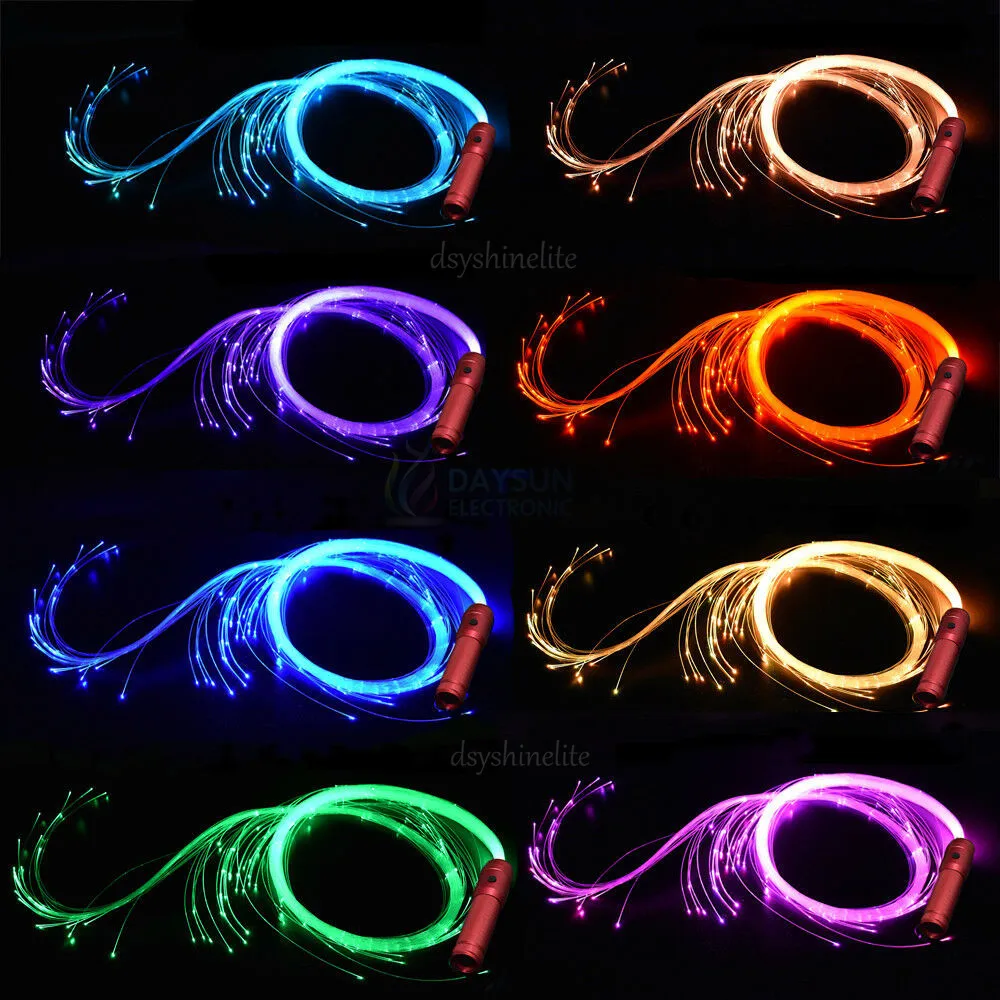 Творческих танец светильник оптоволоконного кабеля светильник хлыст для вечерние показать клубной сцены производительности сенсорные лампы 360 градусов Поворот Батарея приведенный в действие
