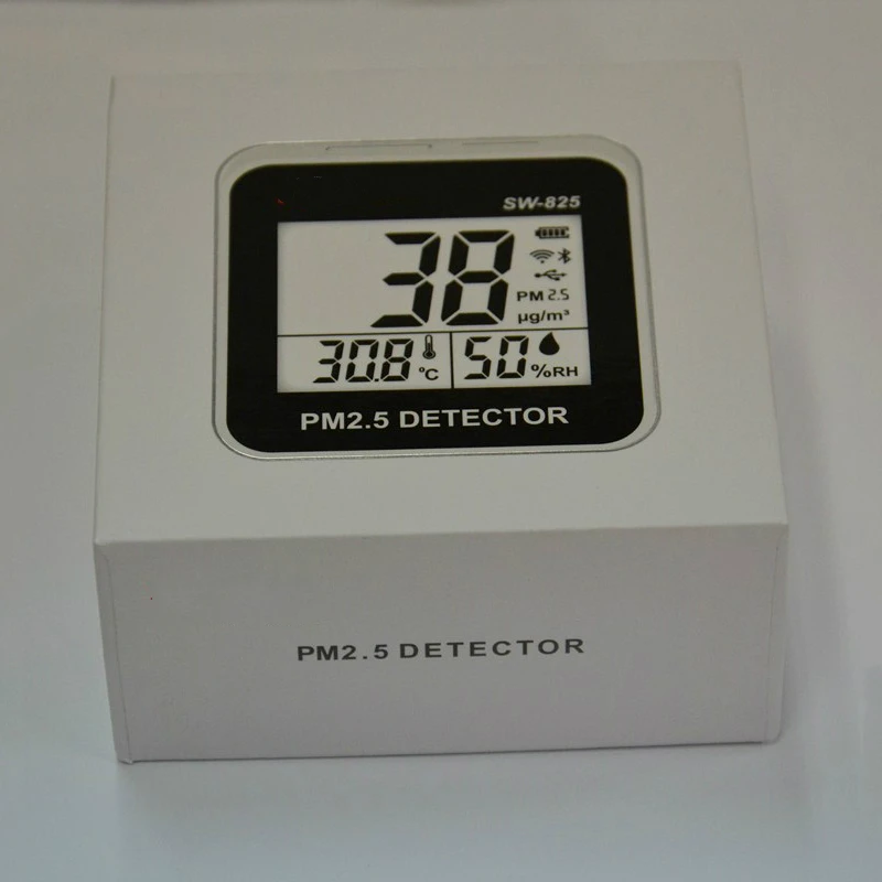 PM2.5 детектор с PM2.5 маска PM 2,5 для контроля уровня сахара в крови с термометром и гигрометром декоративные часы для Анализатор качества воздуха бытовой защиты воздушный детектор угарного газа