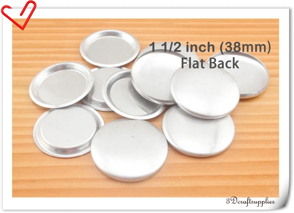 

15 sets of cover button 1 1/2 inch (38mm) Size 60 Self cover buttons Flat back