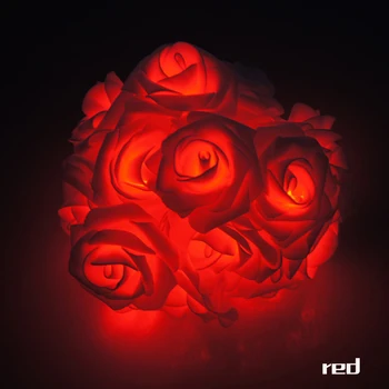

Garland 20pcs/set Rose Flower Fairy luces decorativas string lights guirlande lumineuse LED Garden Party Decoration