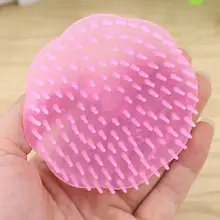 Модное горячее мытье шампунем Массажная щетка для волос Массажер расческа для головы душа тела случайный цвет