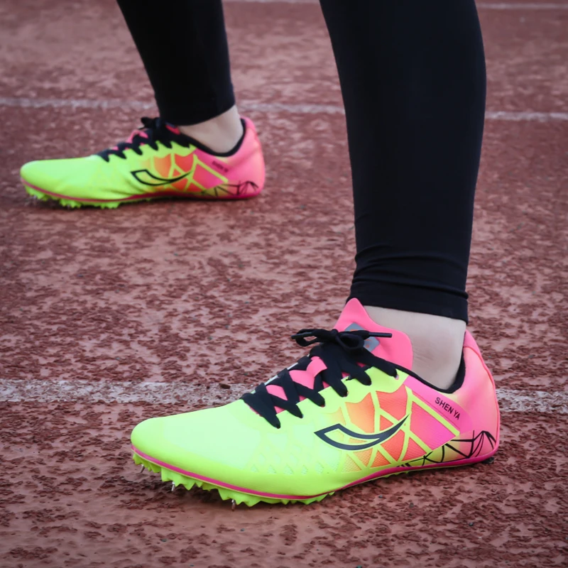 

Man Track Field Shoes Lightweight Men Spikes Shoes For Running Black Blue Tracking Shoes Spring Autumn Mens Spike Sneakers