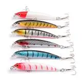 6pcs Fishing Lure Minnow 5.6g 7.5cm 0.3-0.6M Depth Wobbling Minnow Floating Lure Hard Bait Fishing Wobblers