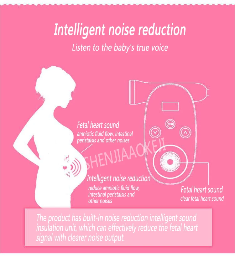 Частота сердечных сокращений плода фетальный детектор беременных женщин, бытовая техника устройства ухода непрерывная работа плода датчик работы сердца