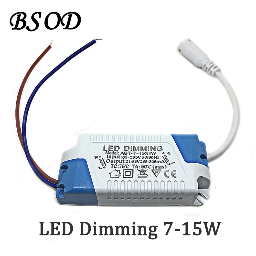 

BSOD LED Driver 7-15WTransformer Power Supply Input Voltage AC85-265V Output Voltage DC 21-53V 280-300ma for Panel Light