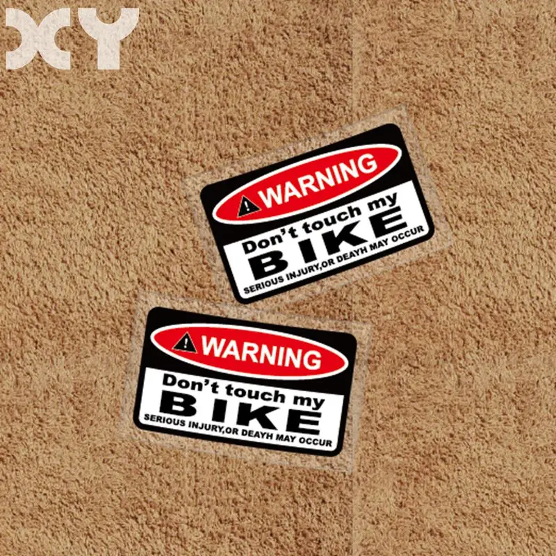XY Waterproof Reflective Car and Motorcycle Stickers Bumper Warning Sign Car Stickers Vinyl Decals Do Not Touch My Bike - Image 4