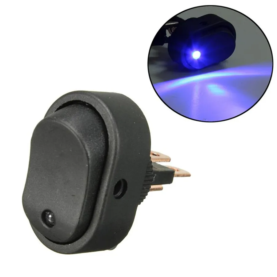 5 Pcs Red LED Light 12V 30A Car Boat Auto Rocker SPST Toggle ON//OFF Switch