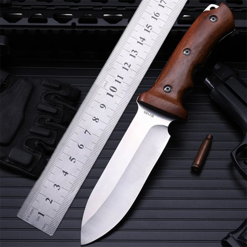 

Outdoor self-defense field high hardness saber wilderness survival fruit knife small straight cutting tool restore ancient ways