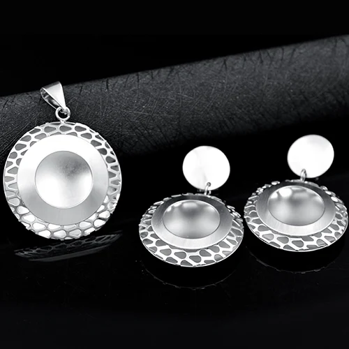 Earrings Pendant S Солнечный ювелирные изделия романтичные ювелирные изделия для женщин колье серьги кулон Ювелирные наборы для праздничный свадебный подарок круглый цветок ювелирные изделия - Окраска металла: Earrings Pendant S