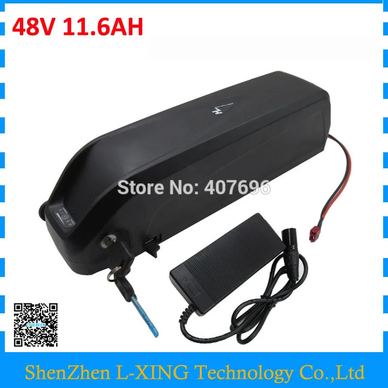 

Free customs duty 750W 48V Li ion battery for electric bike 48v 11.6ah down tube e-bike battery With 20A BMS 2A Charger