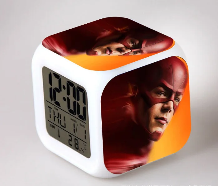 Флэш мультяшный будильник детские игрушки Led reloj будильник, цифровой Электронные часы с будильником Пробуждение свет стол reveil wekker - Цвет: see chart