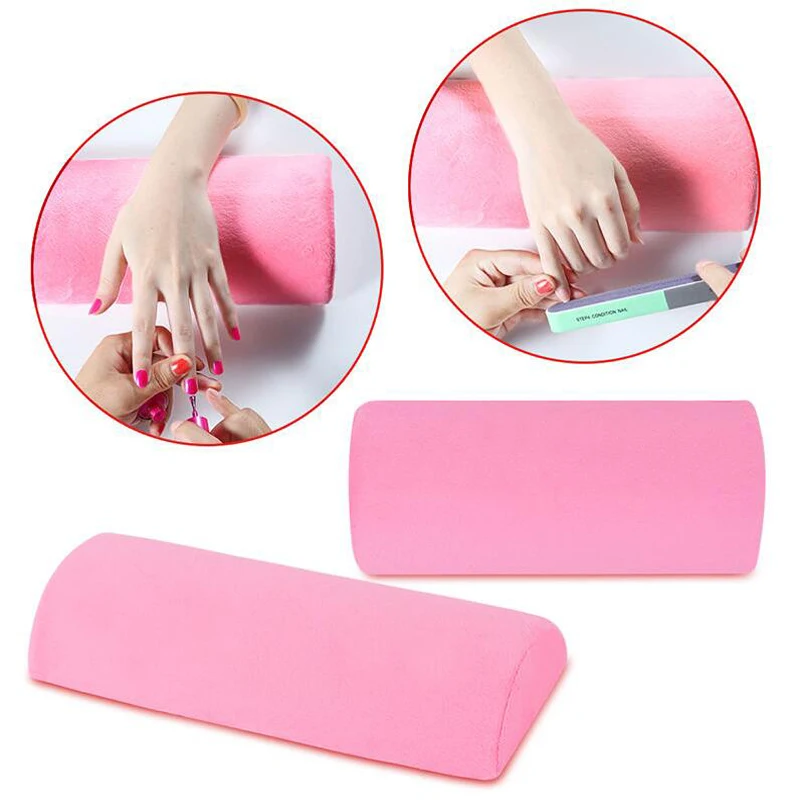 

5 Colors Nail Hand Cushion Art Pillow Rest Soft Sponge Holder Flannel Washable Manicure Salon Manicure Tools For UV Gel Polish