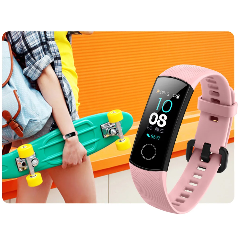 Huawei Honor Band 4 стандартная версия Смарт-браслет Цветной 0,95 дюймовый Браслет Сенсорный экран для плавания пульсометр для сна
