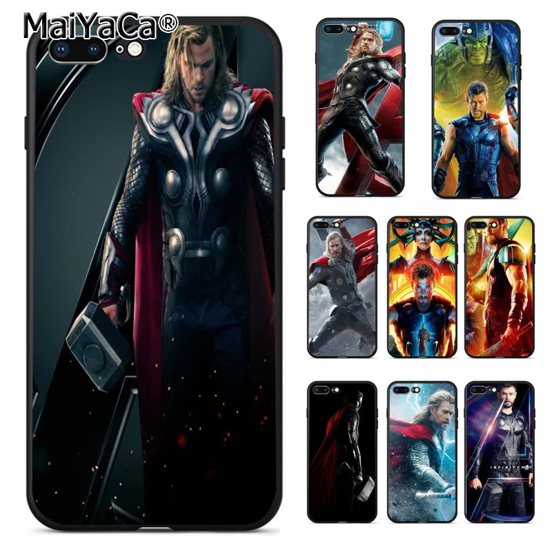 

MaiYaCa Chris Hemsworth Avengers Thor Coque Shell Phone Case for Apple iPhone 8 7 6 6S Plus X 5 5S SE 5C Cover