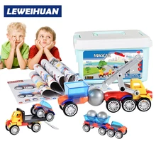 LEWEIHUAN 62 pcs Tamanho Grande Magnética Blocos de Construção Educacional Set Models & Toy Building ABS Ímã Presente Dos Miúdos Designer