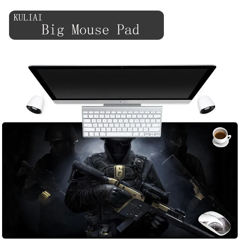 

XGZ Rainbow Six Mousepad 90x40 Large Gaming Mat Mouse Player Desk Pad Keyboard Gamer Rainbow Six Siege Mouse Pad Custom Mat