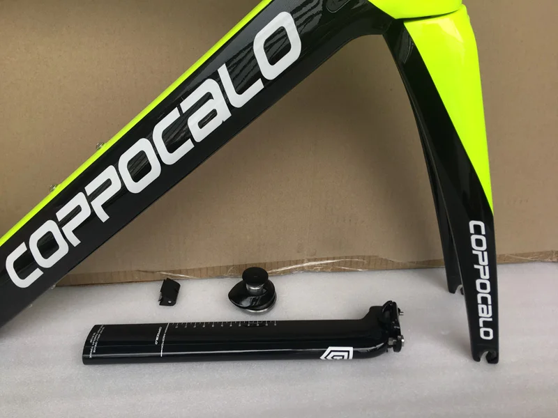 Top fluo yellow 2019 Carbon Road Bike Frame 47 50 53 55 57cm P03 glossy Carbon Frame Road Racing 6 colors bicycle frames 5