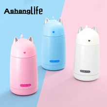 330ml New Thermos Cup Cartoon Cat Thermo Mug Drinkware Water Bottle Stainless Steel Vacuum Flask Cup Tumbler Leak-proof Tumbler