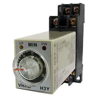 

AC 220V 0-30 Minute 30m Timer Power On Delay Time Relay 8 Pin H3Y-2 w Socket