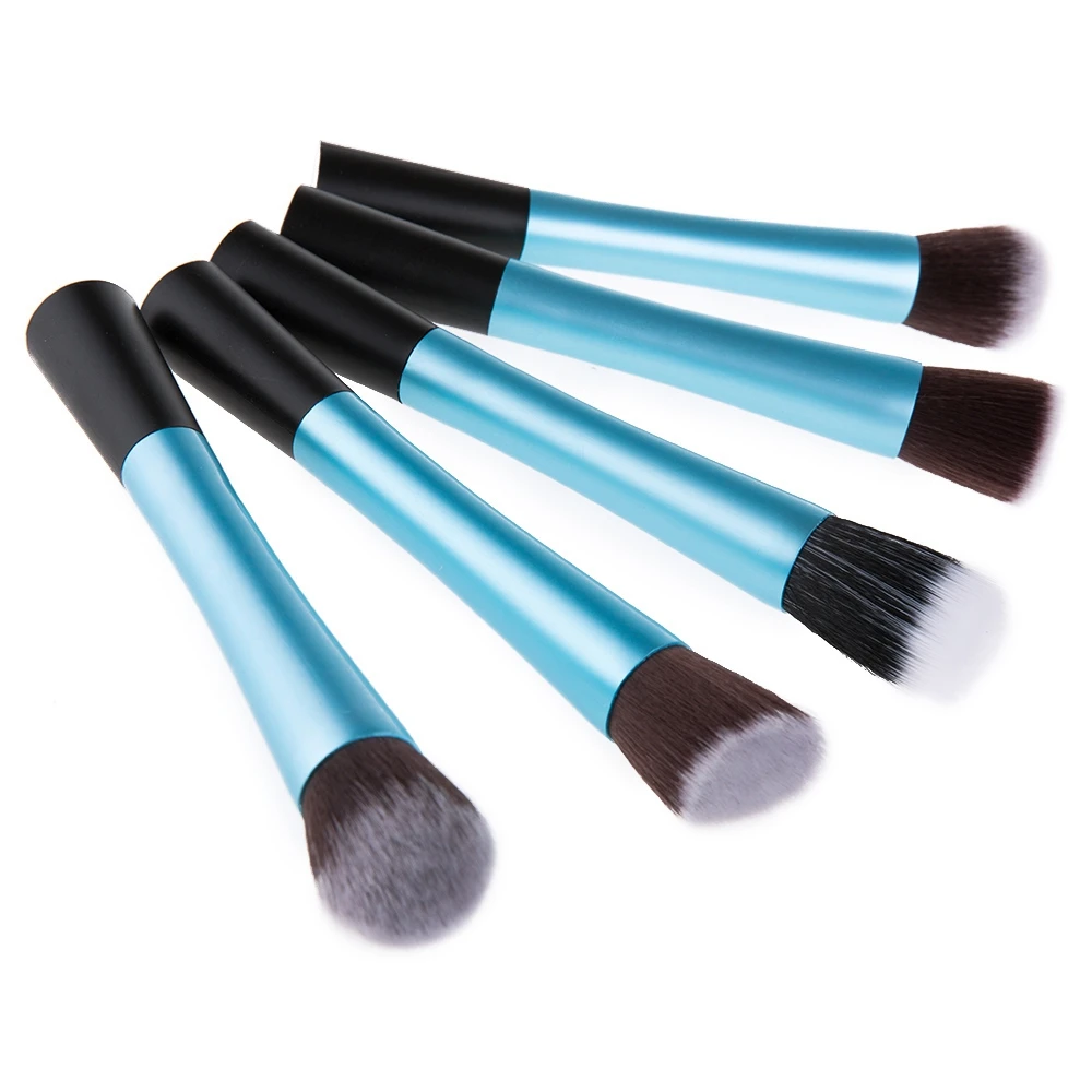 

5pcs Candy Color Brushes Set Professional Makeup Toiletry Powder Blusher Concealer Foundation Brushes Set Case Cosmetic Tool