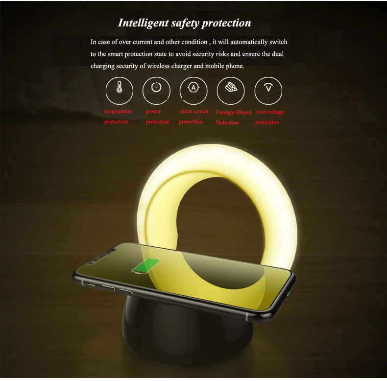 05LED Night Light Wireless Charger