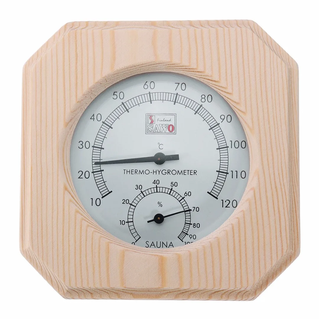 JX-LCLYL Wood Thermometer Hygrothermograph Thermometer Hygrometer Humidity For Sauna Room