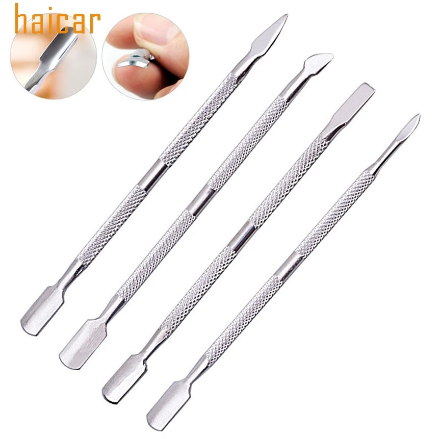 

HAICAR Love Beauty 4PC/set Pro Double Head Nail Art Pusher Romover Cuticle Manicure Pedicure Nail Cleaner 170216 Drop Shipping