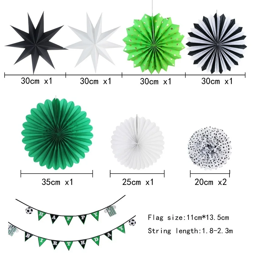 

Footballs Theme Birthday party supplies Happy Birthday Party Decorations For Kid Boy Birthday Day Party supplier 9 Pieces
