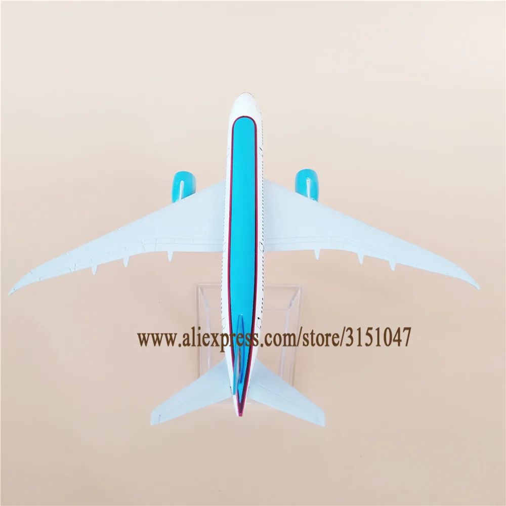 16 см Air UZBEKISTAN Boeing 787 B787 Авиакомпания Самолет Модель сплав Металл литье под давлением Модель Самолет Авиакомпания Airways детский подарок